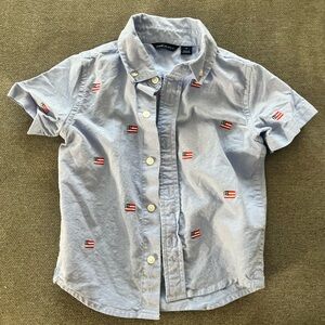 Janie and Jack Flag Button Up
